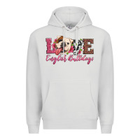 Dove Grey love english bulldogs Premium Hoodie - Artiststas