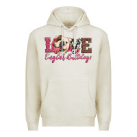 Oatmeal Heather love english bulldogs Premium Hoodie - Artiststas