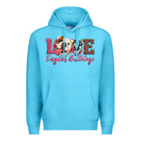 Ocean Blue love english bulldogs Premium Hoodie - Artiststas