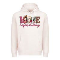 Pale Pink love english bulldogs Premium Hoodie - Artiststas