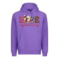 Purple love english bulldogs Premium Hoodie - Artiststas