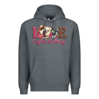 Rock love english bulldogs Premium Hoodie - Artiststas