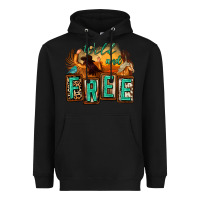 Black wild and free cowgirl horse desert Heavyweight Hoodie - Zillion Design Studio
