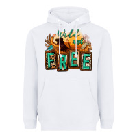 White wild and free cowgirl horse desert Heavyweight Hoodie - Zillion Design Studio