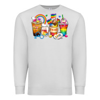 Dove Grey pride coffee cups Premium Sweatshirt - Zillion Design Studio