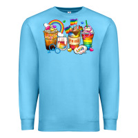 Ocean Blue pride coffee cups Premium Sweatshirt - Zillion Design Studio