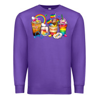 Purple pride coffee cups Premium Sweatshirt - Zillion Design Studio