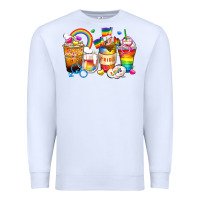 White pride coffee cups Premium Sweatshirt - Zillion Design Studio
