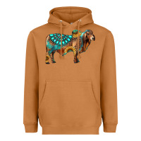 Meerkat brahman bull gemstone turquoise and sunflower Heavyweight Hoodie - RanaPortraitStore