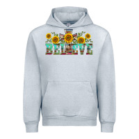 Heather Grey western believe sunflowers flowers Urban Hoodie - BarkalooDesign