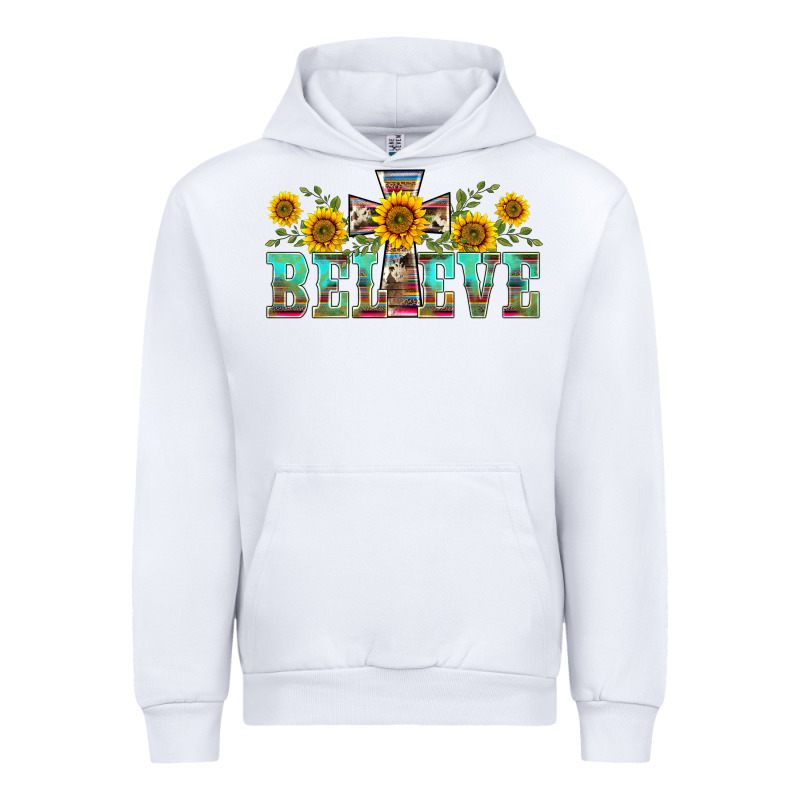 Western Believe Sunflowers Flowers Urban Hoodie by BarkalooDesign | Teevron