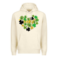 Sandshell lucky heart shaped clover Premium Hoodie - AdoDesignShop