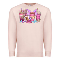 Pale Pink princess coffee cups Premium Sweatshirt - Zillion Design Studio