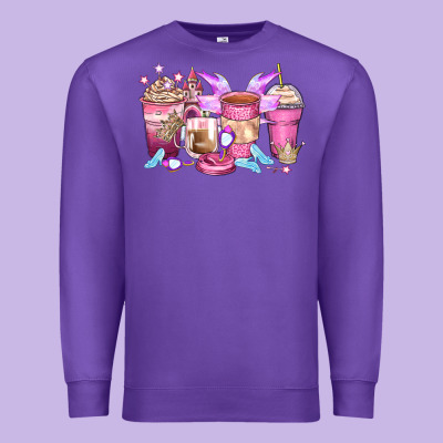 Princess Coffee Cups Premium Sweatshirt Designed By Zillion Design Studio
