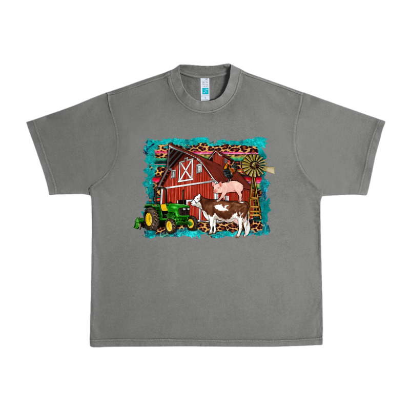 Farm Life Tractor Cow Pig Rooster Urban Heavy Tee by Artiststas | Teevron