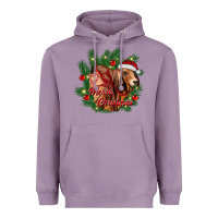 Lavender merry Christmas brahman bull Heavyweight Hoodie - RanaPortraitStore