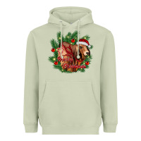 Merry Christmas Brahman Bull Heavyweight Hoodie | Teevron