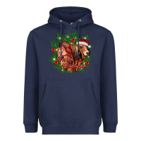 Navy merry Christmas brahman bull Heavyweight Hoodie - RanaPortraitStore