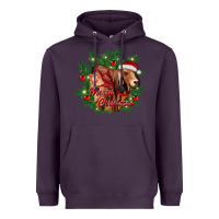 Plum merry Christmas brahman bull Heavyweight Hoodie - RanaPortraitStore
