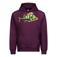 Mauve Wine Perch Fish Urban Hoodie - LillyAllenDesigns