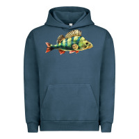Pigment Midnight Navy Perch Fish Urban Hoodie - LillyAllenDesigns