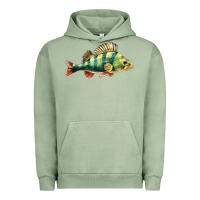 Pigment Oil Green Perch Fish Urban Hoodie - LillyAllenDesigns