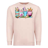Pale Pink rabbit coffee cups Premium Sweatshirt - Zillion Design Studio