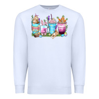 White rabbit coffee cups Premium Sweatshirt - Zillion Design Studio