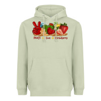 Matcha peace love strawberry with summer Heavyweight Hoodie - texasbilliewilder