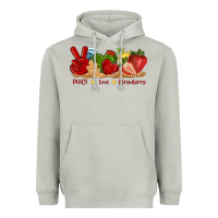 Moon Dust peace love strawberry with summer Heavyweight Hoodie - texasbilliewilder