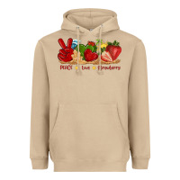 Mushroom peace love strawberry with summer Heavyweight Hoodie - texasbilliewilder