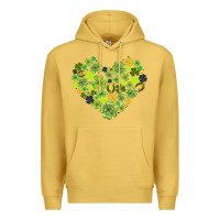 Antique Gold heart shaped clover Premium Hoodie - AdoDesignShop