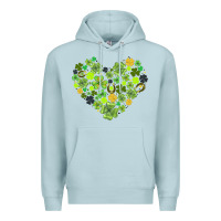 Blue Mist heart shaped clover Premium Hoodie - AdoDesignShop