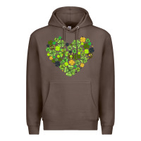 Coffee heart shaped clover Premium Hoodie - AdoDesignShop