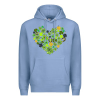 Colony Blue heart shaped clover Premium Hoodie - AdoDesignShop
