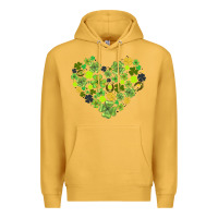 Mustard heart shaped clover Premium Hoodie - AdoDesignShop