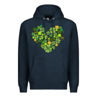 Navy heart shaped clover Premium Hoodie - AdoDesignShop