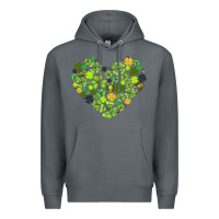Rock heart shaped clover Premium Hoodie - AdoDesignShop