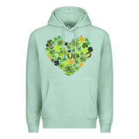 Seafoam heart shaped clover Premium Hoodie - AdoDesignShop