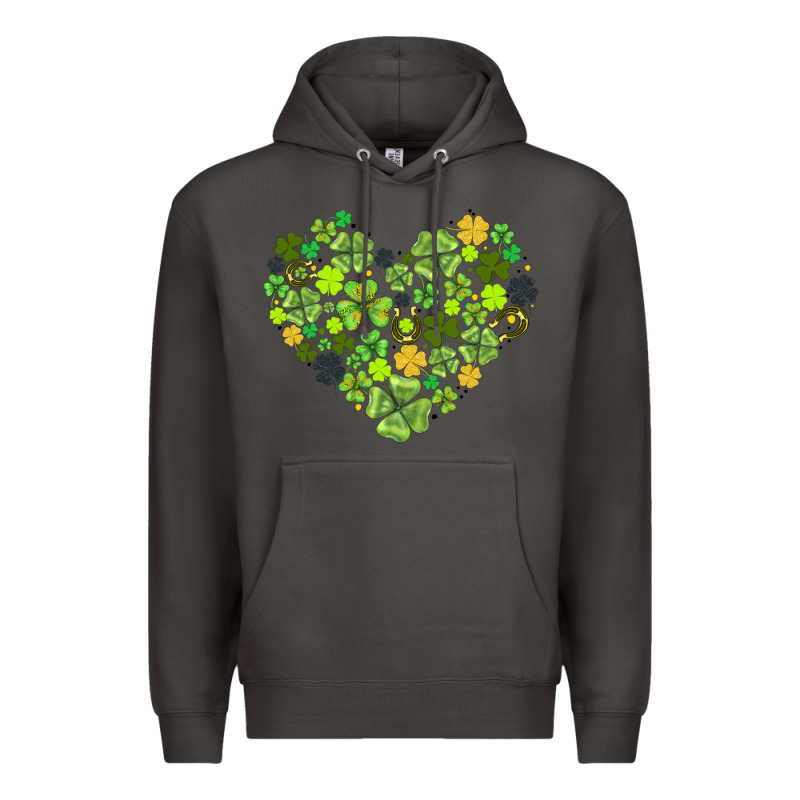 Heart Shaped Clover Premium Hoodie by AdoDesignShop | Teevron