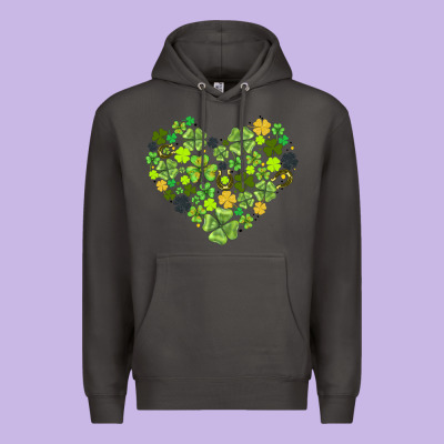 Heart Shaped Clover Premium Hoodie Designed By Adodesignshop