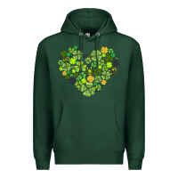 Sports Green heart shaped clover Premium Hoodie - AdoDesignShop