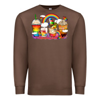 Chestnut rainbow coffee cups Premium Sweatshirt - Zillion Design Studio