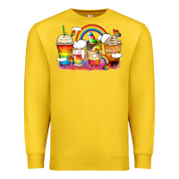 Lemon rainbow coffee cups Premium Sweatshirt - Zillion Design Studio