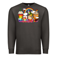 Smoke rainbow coffee cups Premium Sweatshirt - Zillion Design Studio