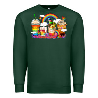 Sports Green rainbow coffee cups Premium Sweatshirt - Zillion Design Studio