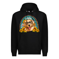 Black golden retriever rainbow Premium Hoodie - Artiststas