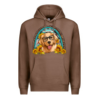 Chestnut golden retriever rainbow Premium Hoodie - Artiststas
