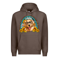 Coffee golden retriever rainbow Premium Hoodie - Artiststas