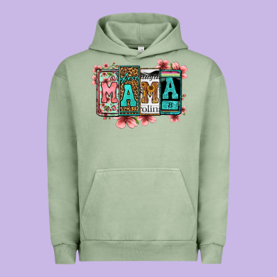 License Letters Floral Mama Urban Hoodie Designed By Jasminsmagicworld